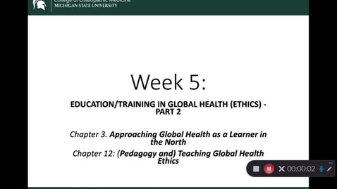 Thumbnail for entry OST 825: Gifford: Week 5: Education/Learning in Global Health