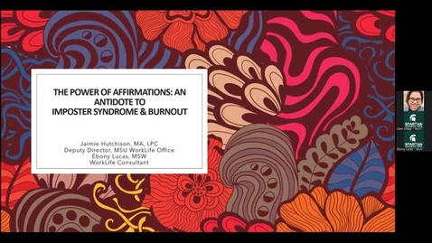 Thumbnail for Women's Networking Association Presents: The Power of Affirmations - An Antidote to Imposter Syndrome &amp; Burnout
