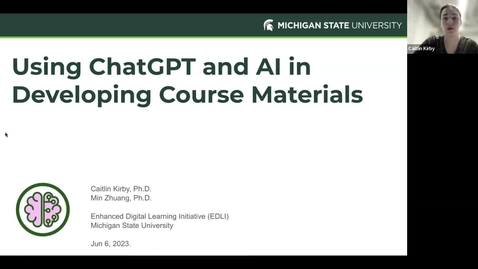 Thumbnail for entry Using ChatGPT and AI in Developing Course Materials