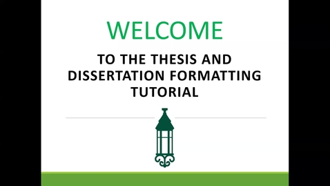 Thumbnail for Spring 2023 ETD Formatting Tutorial Video