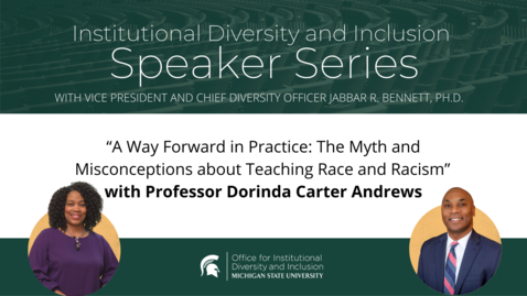 Thumbnail for Institutional Diversity and Inclusion Speaker Series, 3/24/2022
