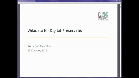 Thumbnail for Wikidata for Digital Preservation