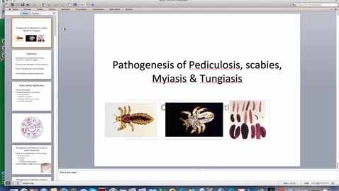 Thumbnail for Week-ten-HM-881-Pathogenesis-of-pediculosisscabiesmyiasis-tungiasis