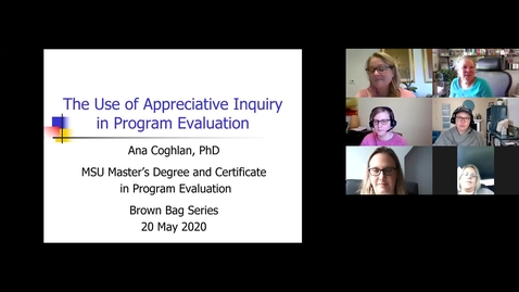 Thumbnail for entry The Use of Appreciative Inquiry in Program Evaluation