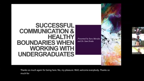 Thumbnail for Successful Comm &amp; Healthy Boundaries_Dr. Sam Drake &amp; Sara Morales_8-16-2024