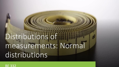 Thumbnail for 5.1 2020 Lecture. Normal distributions