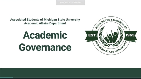 Thumbnail for entry ASMSU Academic Governance 