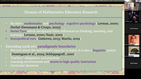 Thumbnail for 2024-10-28 Ortiz Math Ed Colloquium Talk