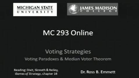 Thumbnail for entry Voting Strategies: Voting Paradoxes and the Median Voter The