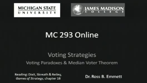 Thumbnail for Voting Strategies: Voting Paradoxes and the Median Voter The