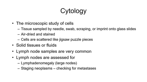 Thumbnail for entry VM 523-Cytology versus Histology