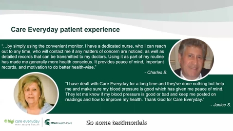 Thumbnail for entry Remote Patient Monitoring: Testimonials