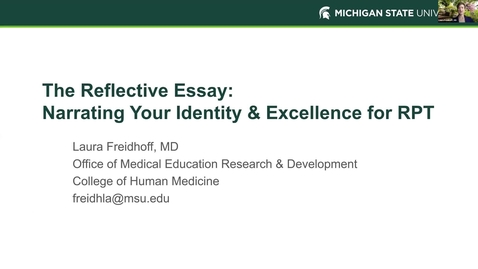Thumbnail for 05/17/24 - Refining the Reflective Essay
