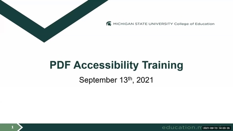 Thumbnail for PDF Accessibility Training