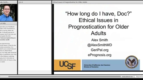 Thumbnail for “How long do I have, Doc?” Ethical Issues in Prognostication for Older Adults