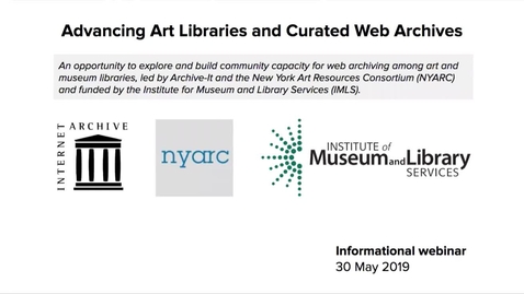 Thumbnail for entry Advancing Art Libraries and Curated Web Archives: Report