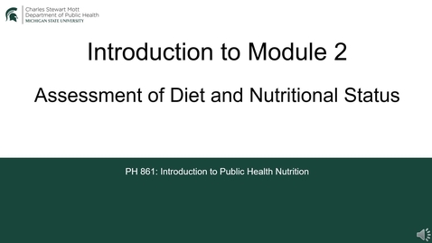 Thumbnail for PH861 Module 2 Introduction