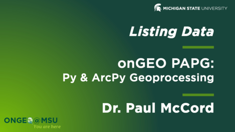 Thumbnail for onGEO-PAPG: L6 - Listing Data