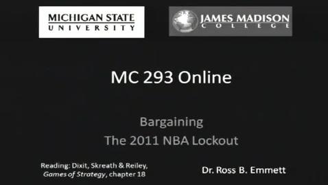Thumbnail for Bargaining: Case Study of the 2011 NBA Lockout