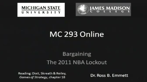 Thumbnail for entry Bargaining: Case Study of the 2011 NBA Lockout