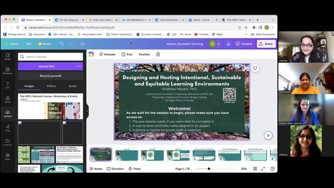 Thumbnail for Designing and Hosting Intentional, Sustainable and Equitable Learning Environments