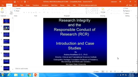 Thumbnail for entry OST598 Responsible Conduct of Research