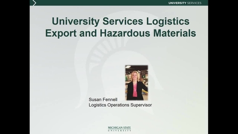 Thumbnail for entry International Research II University Services Logistics Documentation Requirements (S. Fennell)