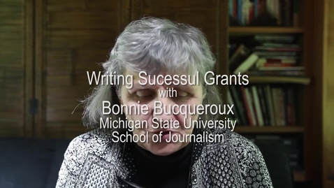 Thumbnail for entry Bonnie Bucqueroux on Writing Successful Grants