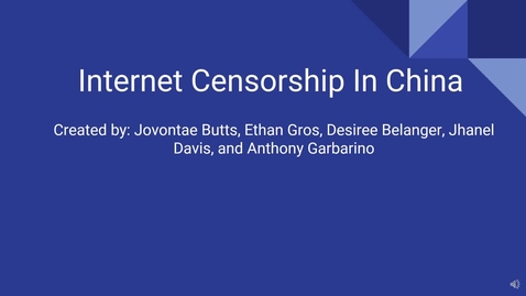 Thumbnail for entry ISS330B - Section 3 - Internet Censorship In China