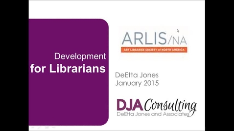 Thumbnail for entry Development for Librarians with DeEtta Jones (Part One)