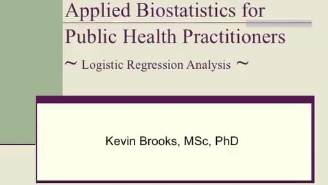 Thumbnail for LogisticRegressionAnalysisHM878_2012