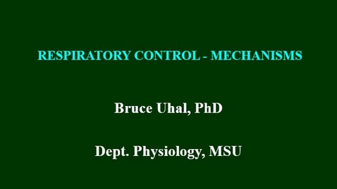 Thumbnail for entry Respiratory Control - Mechanisms - MPEG4 41min 30sec