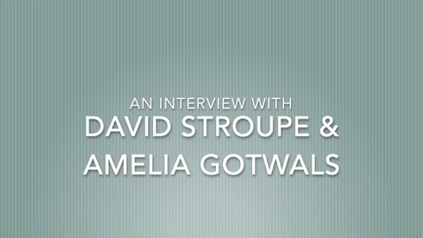 Thumbnail for entry Video Interview: Stroupe &amp; Gotwals