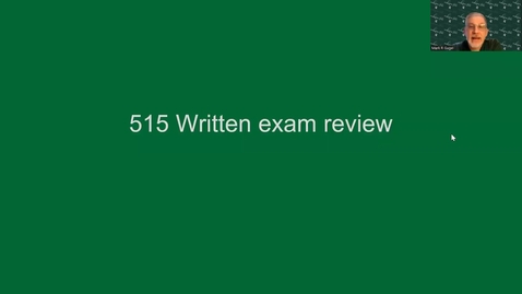 Thumbnail for entry Written Exam overview 23