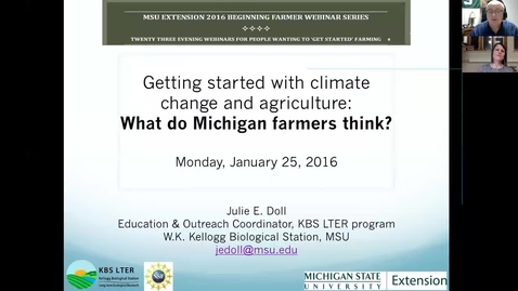 Thumbnail for entry Getting started with climate change and agriculture:  What do MI farmers think?