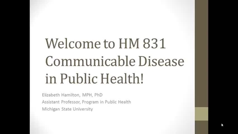 Thumbnail for HM 831 Communicable Disease in Public Health