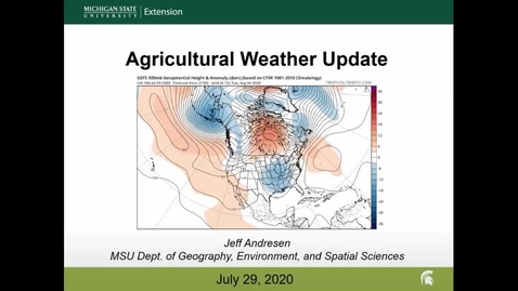 Thumbnail for entry Agricultural weather forecast for July 29, 2020