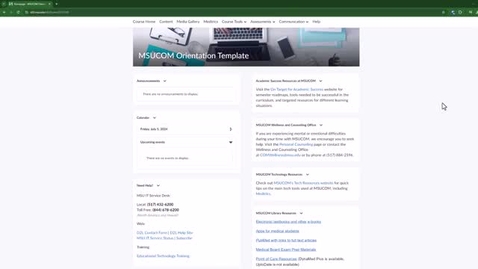 Thumbnail for Typical course structure in D2L