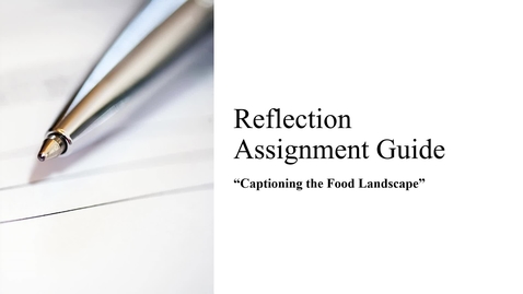 Thumbnail for GEO 330: Reflection Assignment 1 Introduction Video