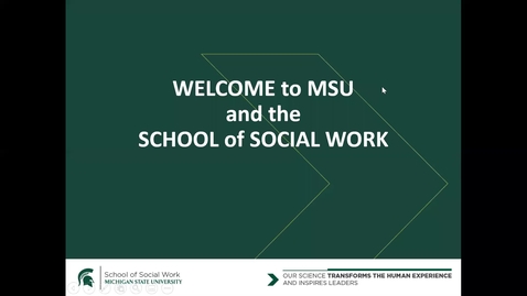 Thumbnail for entry Introduction to MSW Program