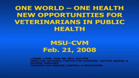 Thumbnail for entry HM852OneWorldOneHealth