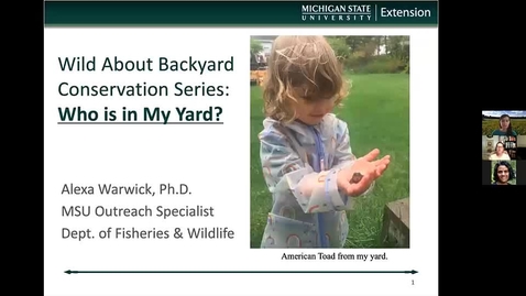 Thumbnail for entry Wild About Backyard Conservation: Who is in My Yard?