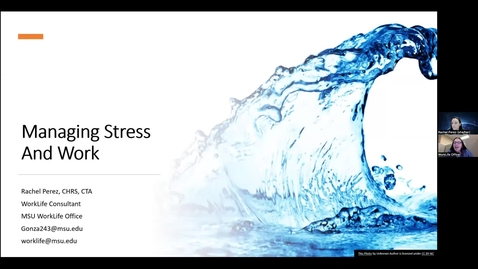 Thumbnail for entry Wellbeing Wednesday: Managing Stress and Work