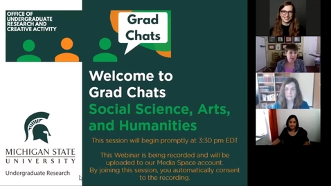 Thumbnail for entry Grad Chats in the Social Sciences, Arts, and Humanities 