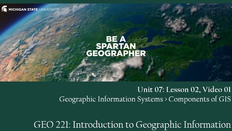 Thumbnail for GEO 221, Video Lecture: Unit 07, Lecture 02, Video 01