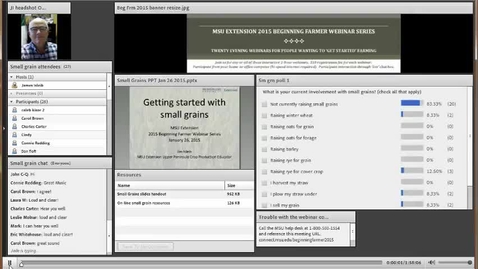 Thumbnail for Small Grains 2015 PART 1  start through 1 hr 10 min