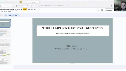 Thumbnail for entry Stable Linking and Accessibility