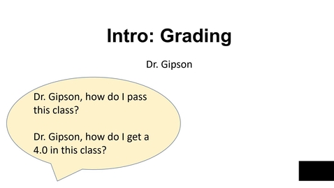 Thumbnail for Welcome 4- Grading Spring 2024- Byron