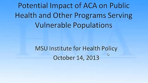 Thumbnail for HM836 Potential-Impact-of-ACA