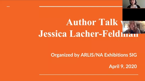 Thumbnail for Exhibitions Special Interest Group: Author Talk, Jessica Lacher-Feldman